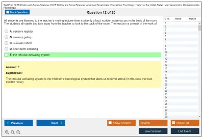 Test Prep CLEP-History-and-Social-Sciences CLEP History and Social Sciences: American Government, Educational Psychology, History of the United States, Macroeconomics, Microeconomics, Psychology Practice test exam simulator test engine exam Prep practice test questions answers Image 12