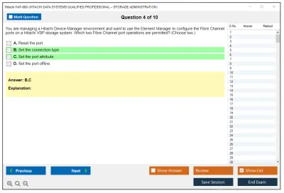 Hitachi HAT-680 HITACHI DATA SYSTEMS QUALIFIED PROFESSIONAL – STORAGE ADMINISTRATION Practice test exam simulator test engine exam Prep practice test questions answers Image 4