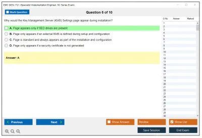 EMC DES-1721 Specialist - Implementation Engineer SC Series Exam Practice test exam simulator test engine exam Prep practice test questions answers Image 6