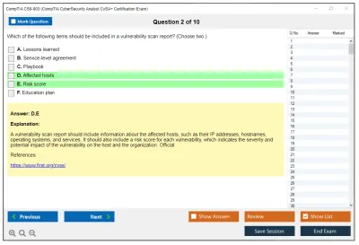 CompTIA CS0-003 CompTIA CyberSecurity Analyst CySA+ Certification Exam Practice test exam simulator test engine exam Prep practice test questions answers Image 2