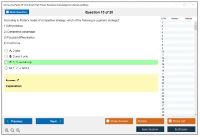 IIA IIA-CIA-Part3-3P CIA Exam Part Three: Business Knowledge for Internal Auditing Practice test exam simulator test engine exam Prep practice test questions answers Image 15