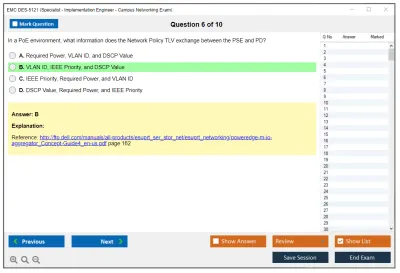 EMC DES-5121 Specialist - Implementation Engineer - Campus Networking Exam Practice test exam simulator test engine exam Prep practice test questions answers Image 6