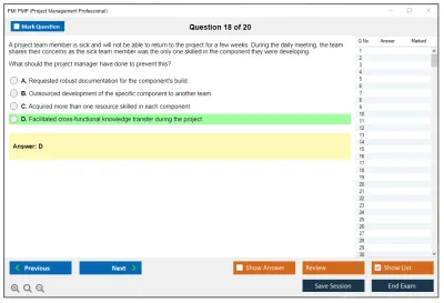PMI PMP Project Management Professional  (2025 Version) Practice test exam simulator test engine exam Prep practice test questions answers Image 18
