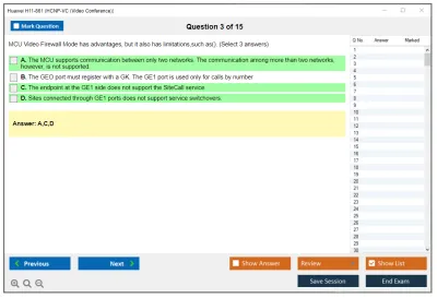Huawei H11-861 HCNP-VC (Video Conference) Practice test exam simulator test engine exam Prep practice test questions answers Image 3