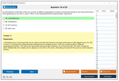 CompTIA N10-008 CompTIA Network+ Exam Practice test exam simulator test engine exam Prep practice test questions answers Image 18