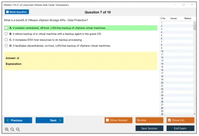 VMware 1V0-21.20 Associate VMware Data Center Virtualization Practice test exam simulator test engine exam Prep practice test questions answers Image 7