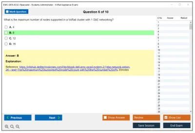 EMC DES-6332 Specialist - Systems Administrator, VxRail Appliance Exam Practice test exam simulator test engine exam Prep practice test questions answers Image 6