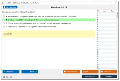Checkpoint 156-115.77 Check Point Certified Security Master Practice test exam simulator test engine exam Prep practice test questions answers Image 5