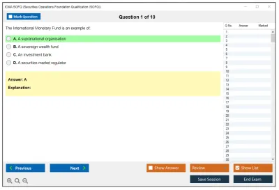 ICMA SOFQ Securities Operations Foundation Qualification (SOFQ) Practice test exam simulator test engine exam Prep practice test questions answers Image 1