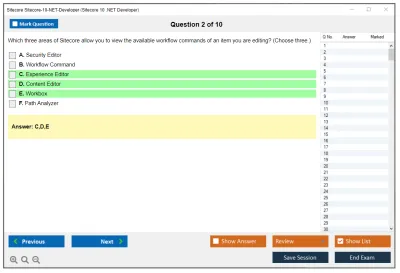 Sitecore Sitecore-10-NET-Developer Sitecore 10 .NET Developer Exam Practice test exam simulator test engine exam Prep practice test questions answers Image 2