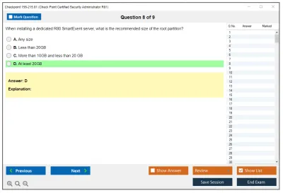 Checkpoint 156-215.81 Check Point Certified Security Administrator R81.20 Practice test exam simulator test engine exam Prep practice test questions answers Image 8