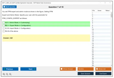 SAP C_MDG_90 SAP Certified Application Associate - SAP Master Data Governance Practice test exam simulator test engine exam Prep practice test questions answers Image 7