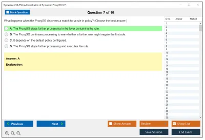 Symantec 250-556 Administration of Symantec ProxySG 6.7 Practice test exam simulator test engine exam Prep practice test questions answers Image 7
