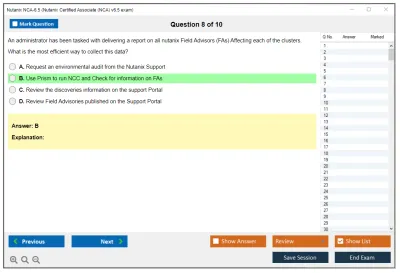 Nutanix NCA-6.5 Nutanix Certified Associate (NCA) v6.5 exam Practice test exam simulator test engine exam Prep practice test questions answers Image 8