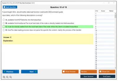 Huawei H13-723_V2.0 HCIP-Big Data Developer V2.0 Practice test exam simulator test engine exam Prep practice test questions answers Image 18
