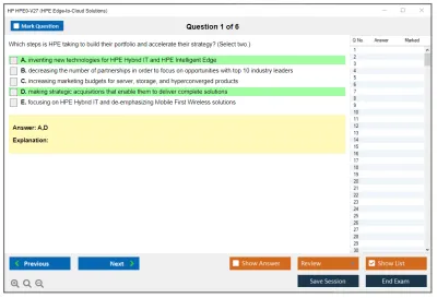 HP HPE0-V27 HPE Edge-to-Cloud Solutions Practice test exam simulator test engine exam Prep practice test questions answers Image 1