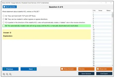 Nokia 4A0-N01 Nuage Networks Virtualized Cloud Services (VCS) Fundamentals Practice test exam simulator test engine exam Prep practice test questions answers Image 6
