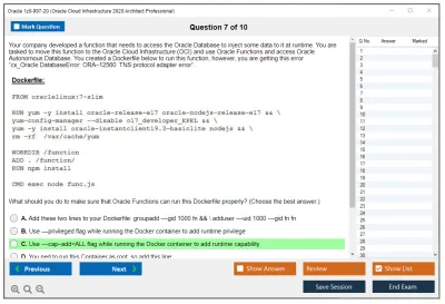 Oracle 1z0-997-20 Oracle Cloud Infrastructure 2020 Architect Professional Practice test exam simulator test engine exam Prep practice test questions answers Image 7