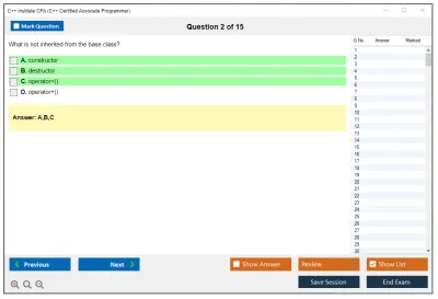 C++ Institute CPA C++ Certified Associate Programmer Practice test exam simulator test engine exam Prep practice test questions answers Image 2