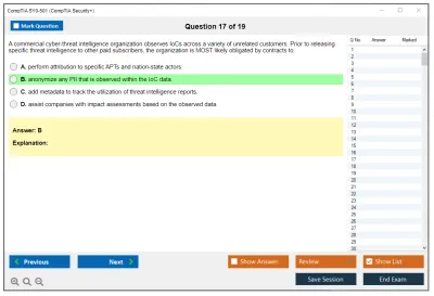 CompTIA SY0-501 CompTIA  Security+ Practice test exam simulator test engine exam Prep practice test questions answers Image 17