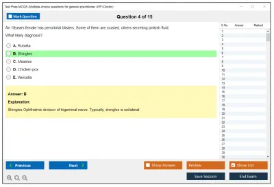Test Prep MCQS Multiple-choice questions for general practitioner (GP) Doctor Practice test exam simulator test engine exam Prep practice test questions answers Image 4