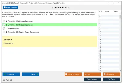 Microsoft MB-920 Microsoft Dynamics 365 Fundamentals Finance and Operations Apps (ERP) Practice test exam simulator test engine exam Prep practice test questions answers Image 10