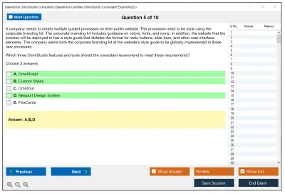 Salesforce OmniStudio-Consultant Salesforce Certified OmniStudio Consultant Practice test exam simulator test engine exam Prep practice test questions answers Image 5