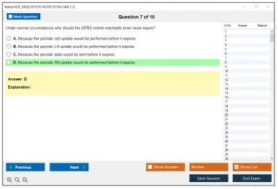 Nokia NCS_20022101010 NCSS 2G RA OaM 2.2 Practice test exam simulator test engine exam Prep practice test questions answers Image 7