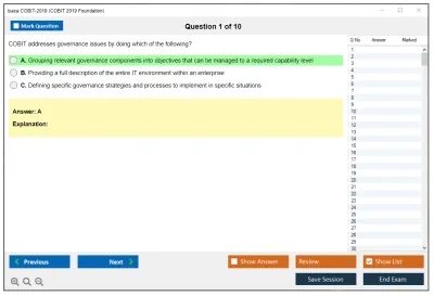 Isaca COBIT-2019 COBIT 2019 Foundation Practice test exam simulator test engine exam Prep practice test questions answers Image 1