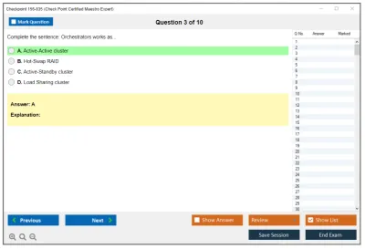 Checkpoint 156-835 Check Point Certified Maestro Expert Practice test exam simulator test engine exam Prep practice test questions answers Image 3