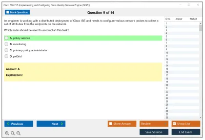 Cisco 300-715 Implementing and Configuring Cisco Identity Services Engine (SISE) v4.0 (300-715 SISE) Practice test exam simulator test engine exam Prep practice test questions answers Image 9