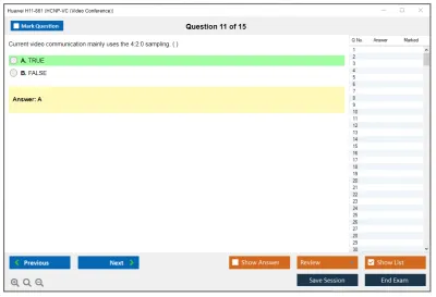 Huawei H11-861 HCNP-VC (Video Conference) Practice test exam simulator test engine exam Prep practice test questions answers Image 11