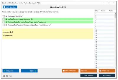 Salesforce PDII Salesforce Certified Platform Developer II Practice test exam simulator test engine exam Prep practice test questions answers Image 9