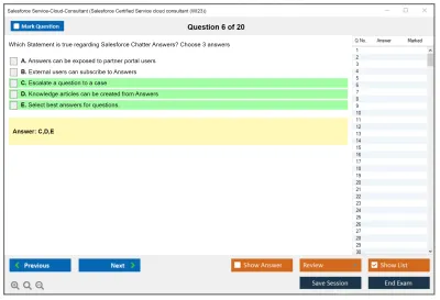 Salesforce Service-Cloud-Consultant Salesforce Certified Service Cloud Consultant Practice test exam simulator test engine exam Prep practice test questions answers Image 6