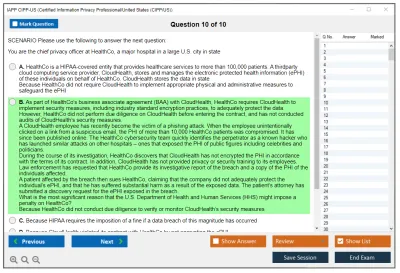 IAPP CIPP-US Certified Information Privacy Professional/United States (CIPP/US) Practice test exam simulator test engine exam Prep practice test questions answers Image 10