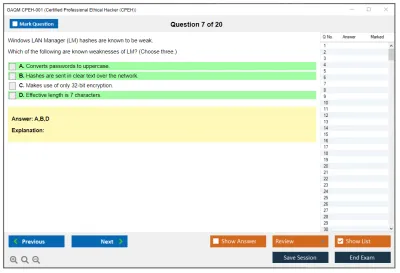 GAQM CPEH-001 Certified Professional Ethical Hacker (CPEH) Practice test exam simulator test engine exam Prep practice test questions answers Image 7