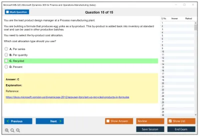 Microsoft MB-320 Microsoft Dynamics 365 for Finance and Operations-Manufacturing  Practice test exam simulator test engine exam Prep practice test questions answers Image 15