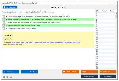 VMware 2V0-72.22 Professional Develop VMware Spring Practice test exam simulator test engine exam Prep practice test questions answers Image 3
