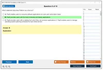 IBM C1000-039 Foundations of IBM Cloud V1 Practice test exam simulator test engine exam Prep practice test questions answers Image 6