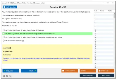 Microsoft PL-200 Microsoft Power Platform Functional Consultant Practice test exam simulator test engine exam Prep practice test questions answers Image 13