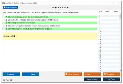 ECCouncil 312-75 Certified EC-Council Instructor (CEI) Practice test exam simulator test engine exam Prep practice test questions answers Image 3