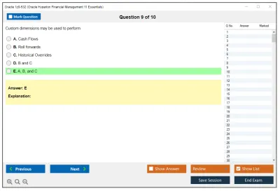 Oracle 1z0-532 Oracle Hyperion Financial Management 11 Essentials Practice test exam simulator test engine exam Prep practice test questions answers Image 9