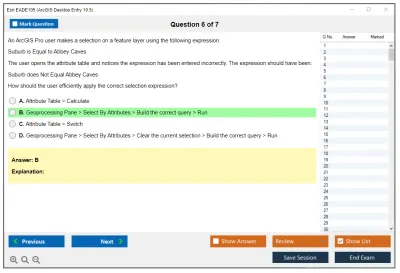 Esri EADE105 ArcGIS Desktop Entry 10.5 Practice test exam simulator test engine exam Prep practice test questions answers Image 6