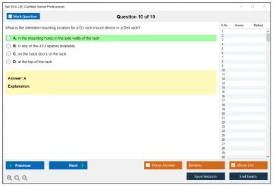 Dell DC0-200 Certified Server Professional Practice test exam simulator test engine exam Prep practice test questions answers Image 10