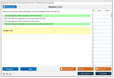 Hitachi HQT-4180 Hitachi Vantara Qualified Professional - VSP Midrange Family Installation Practice test exam simulator test engine exam Prep practice test questions answers Image 2