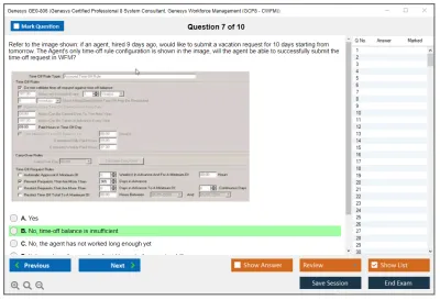 Genesys GE0-806 Genesys Certified Professional 8 System Consultant, Genesys Workforce Management (GCP8 - CWFM) Practice test exam simulator test engine exam Prep practice test questions answers Image 7