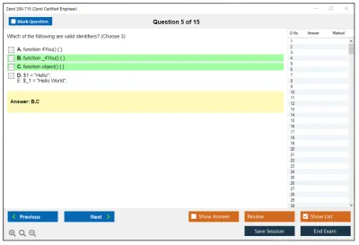 Zend 200-710 Zend Certified Engineer Practice test exam simulator test engine exam Prep practice test questions answers Image 5