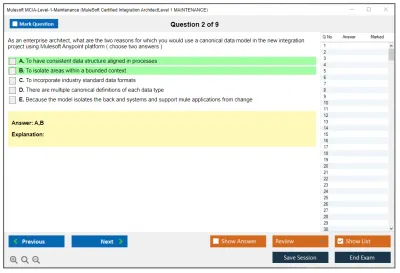Mulesoft MCIA-Level-1-Maintenance MuleSoft Certified Integration Architect - Level 1 MAINTENANCE Practice test exam simulator test engine exam Prep practice test questions answers Image 2