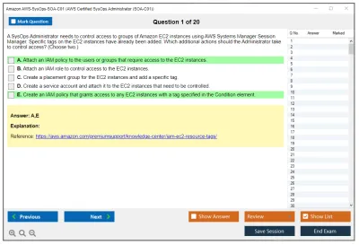 Amazon AWS AWS-SysOps-SOA-C01 AWS Certified SysOps Administrator - Associate Practice test exam simulator test engine exam Prep practice test questions answers Image 1
