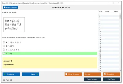 Cisco 350-401 Implementing Cisco Enterprise Network Core Technologies (350-401 ENCOR) Practice test exam simulator test engine exam Prep practice test questions answers Image 19